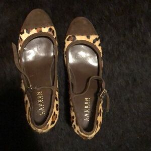 Ralph Lauren cowhide cheeta print pumps